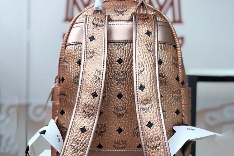 Ba Lô MCM Stark Backpack Hồng Metallic Siêu Cấp