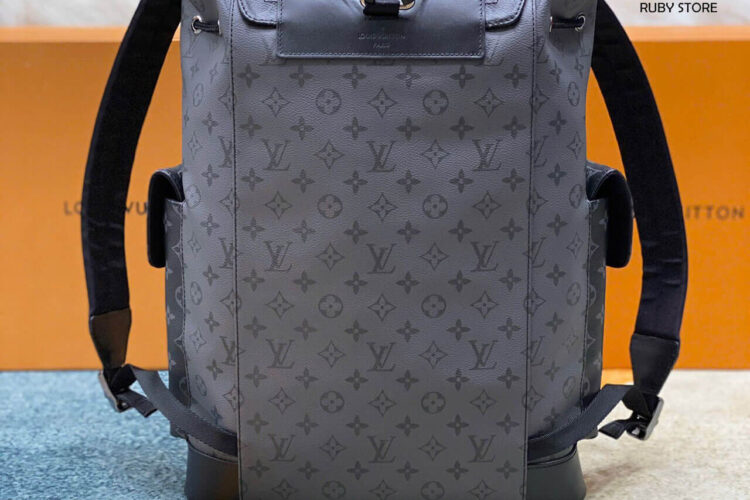 Balo LV Christopher MM Backpack Monogram Eclipse Reverse Đen 44CM Best Sale