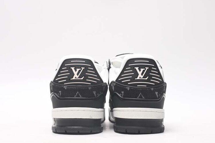 Giày Louis Vuitton Trainer Black White Trắng Đen