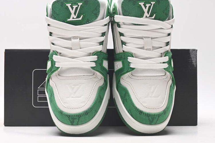 Giày Louis Vuitton Trainer White Green Xanh Lá