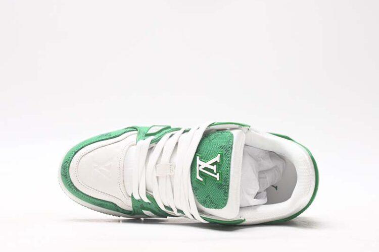 Giày Louis Vuitton Trainer White Green Xanh Lá