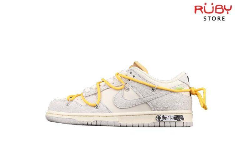 Giày Nike Dunk Low Off-White Lot 39 Xám Vàng