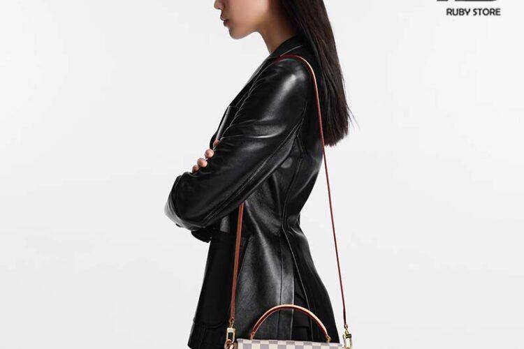 Túi LV Croisette Damier Azur N41581 Trắng Hồng 25CM Siêu Cấp Sale