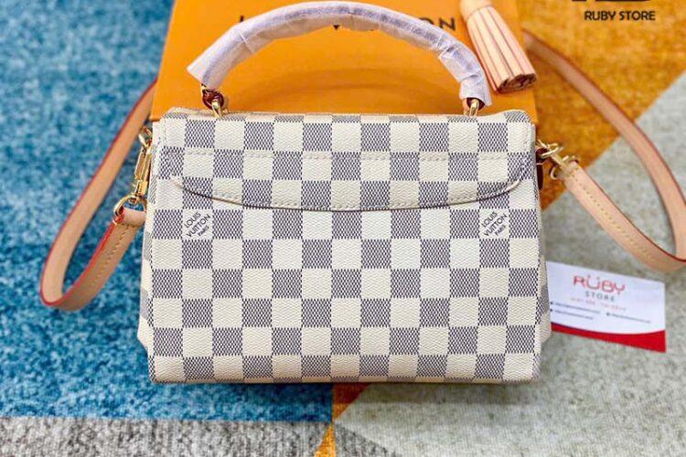 Túi LV Croisette Damier Azur N41581 Trắng Hồng 25CM Siêu Cấp Sale