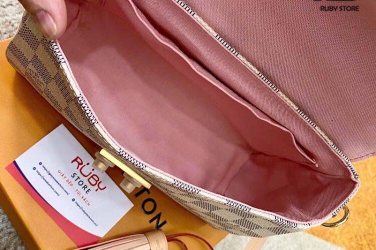 Túi LV Croisette Damier Azur N41581 Trắng Hồng 25CM Siêu Cấp Sale