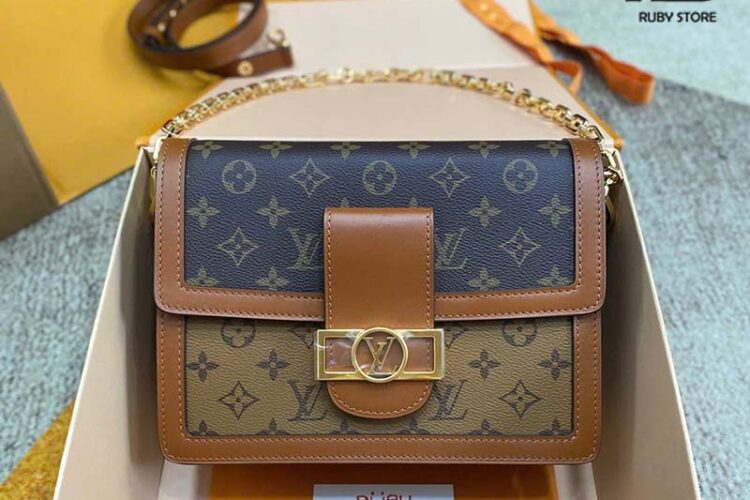 Túi LV Dauphine MM Monogram Màu Nâu 24CM Best Quality