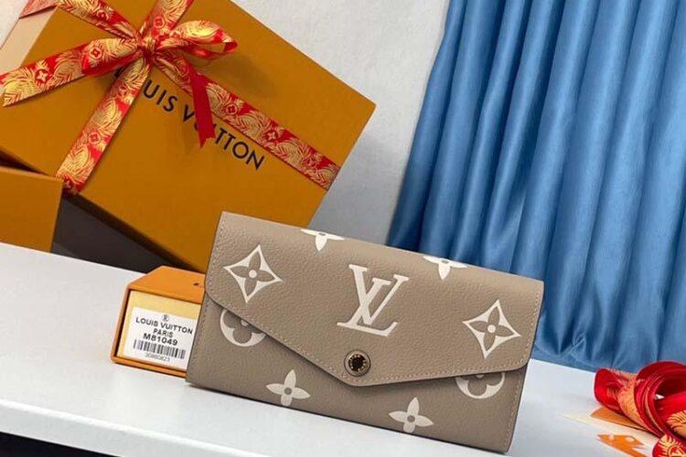 Ví LV Sarah Wallet Bicolor Monogram Empreinte Leather 19CM Best Quality