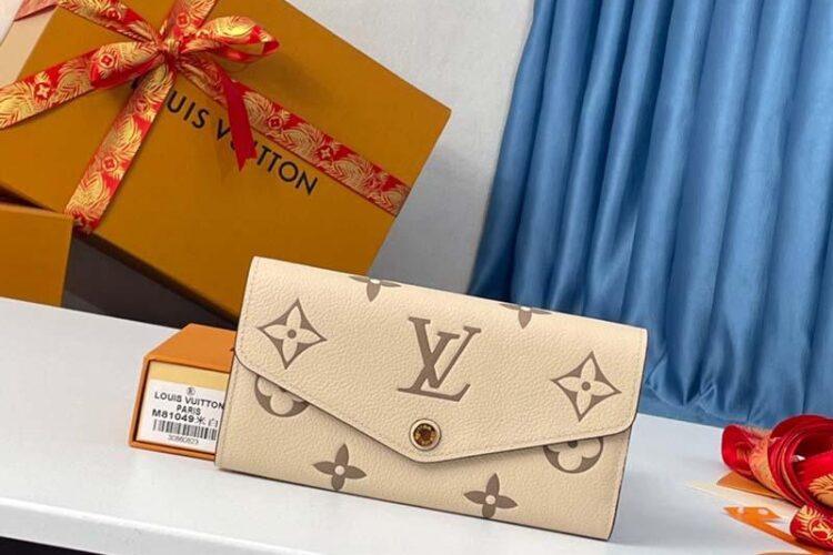 Ví LV Sarah Wallet Bicolor Monogram Empreinte Leather 19CM Best Quality