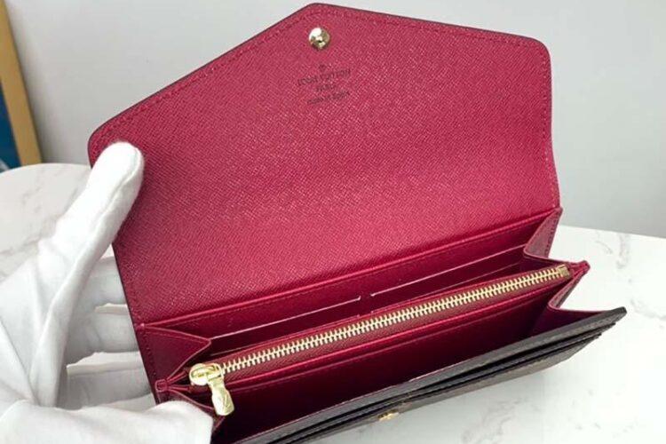 Ví LV Sarah Wallet Monogram Coated Canvas Màu Nâu 19CM Best Quality