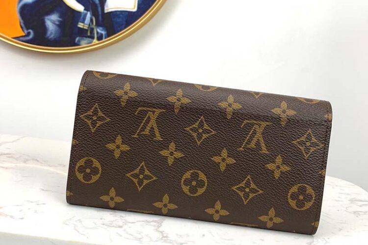 Ví LV Sarah Wallet Monogram Coated Canvas Màu Nâu 19CM Best Quality