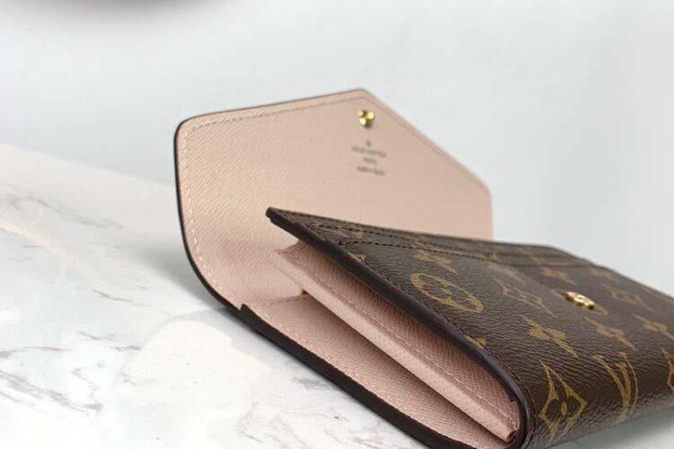 Ví LV Sarah Wallet Monogram Coated Canvas Màu Nâu 19CM Best Quality