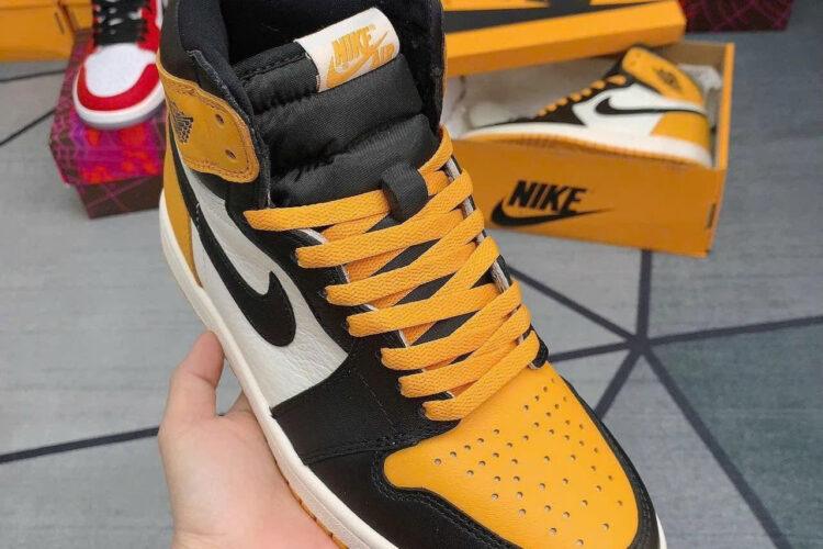 Giày Jordan 1 High Taxi đen Vàng