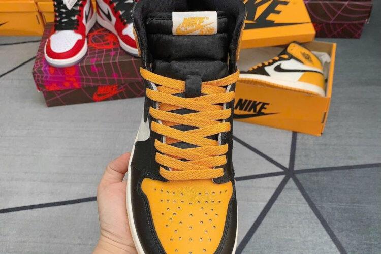 Giày Jordan 1 High Taxi đen Vàng