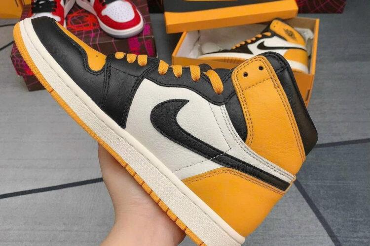 Giày Jordan 1 High Taxi đen Vàng