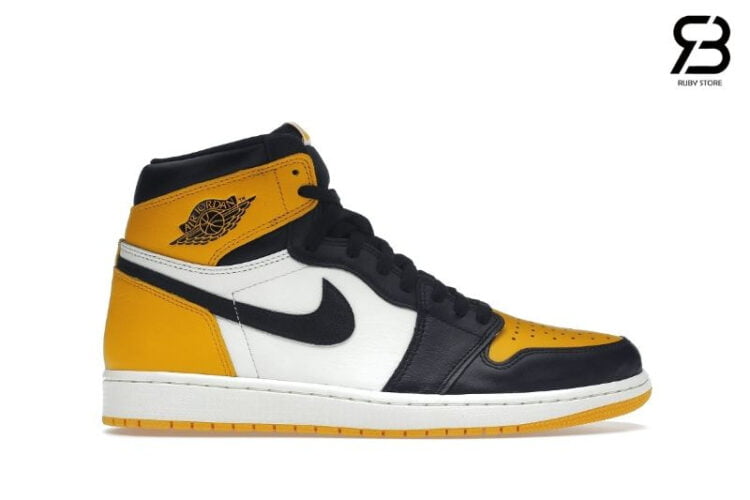 Giày Jordan 1 High Taxi Đen Vàng Rep 1 1