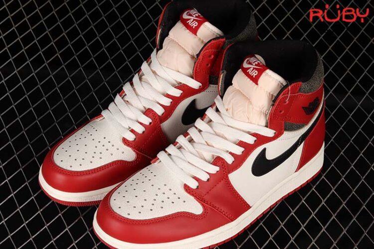 Giày Jordan 1 High Chicago Lost and Found Trắng Đỏ