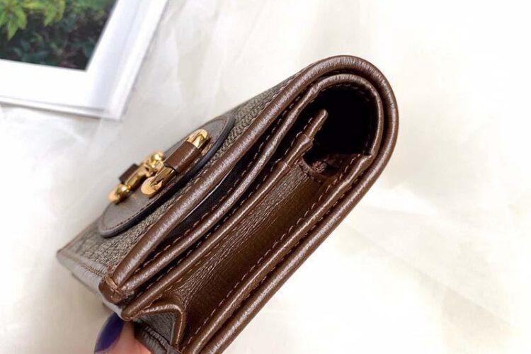 Túi Horsebit 1955 Card Case Wallet GG Supreme Nâu 11CM Siêu Cấp