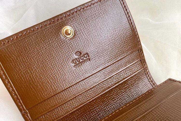 Túi Horsebit 1955 Card Case Wallet GG Supreme Nâu 11CM Siêu Cấp