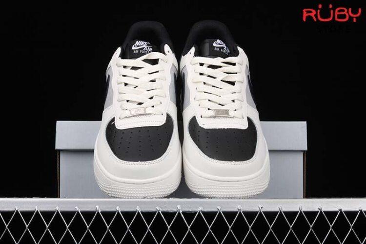 Giày Nike Air Force 1 Low Cream Black Custom Kem Đen