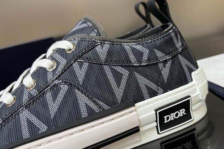 Giày Dior B23 Low Top Black CD Diamond Đen