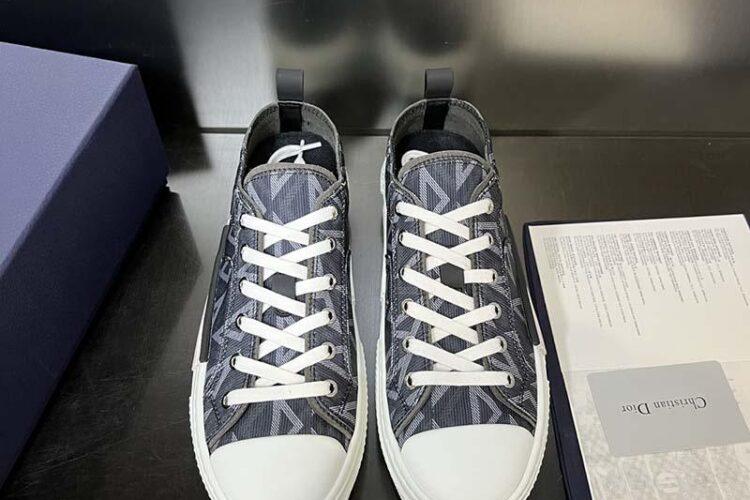 Giày Dior B23 Low Top Black CD Diamond Đen