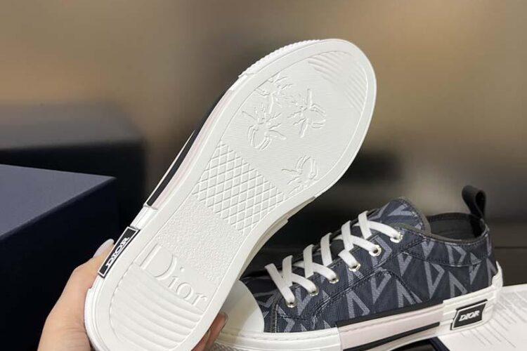 Giày Dior B23 Low Top Black CD Diamond Đen
