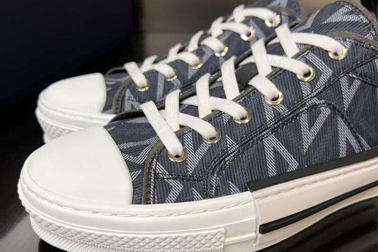 Giày Dior B23 Low Top Black CD Diamond Đen
