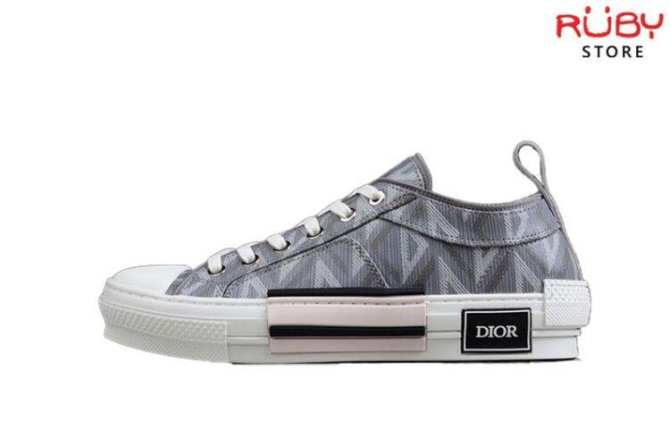 Giày Dior B23 Low Top Gray CD Diamond Xám
