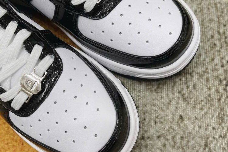 Giày A Bathing Ape Bape Sta Black White đen trắng Bóng