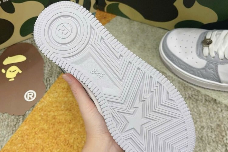 Giày A Bathing Ape Bape Sta Grey Black Xám đen
