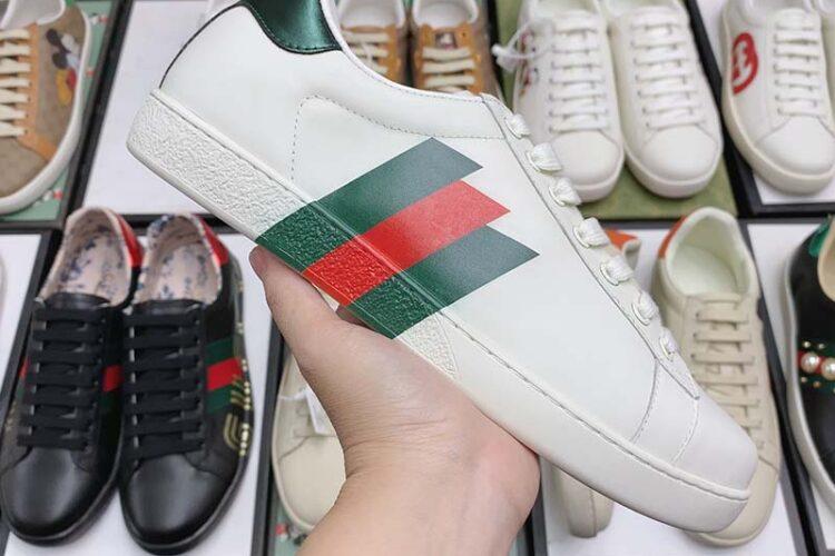 Giày Gucci Ace 3 Sọc Xanh Đỏ Siêu Cấp TT