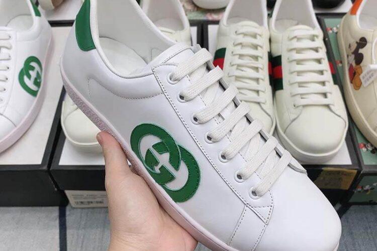Giày Gucci Ace Interlocking G Xanh Lá Siêu Cấp TT