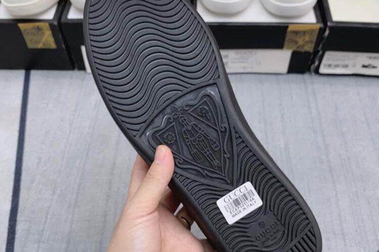 Giày Gucci Ace Interlocking GG Đen Trắng Siêu Cấp TT