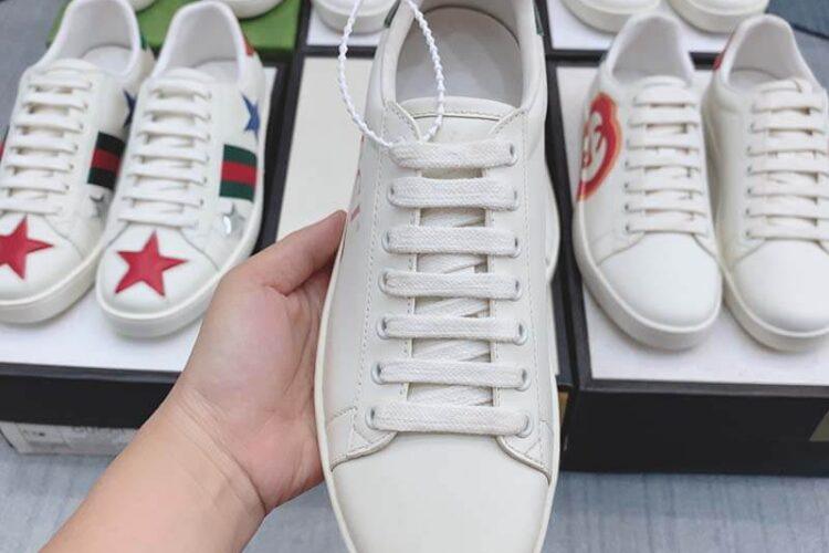 Giày Gucci Ace Logo Ngang Siêu Cấp TT