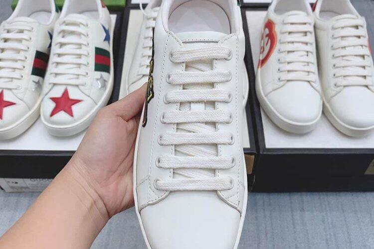 Giày Gucci Ace Logo Ngang Thêu Siêu Cấp TT