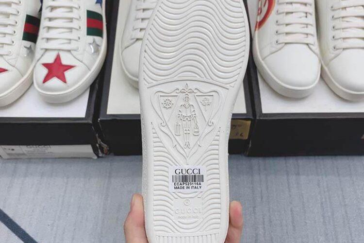Giày Gucci Ace Logo Ngang Thêu Siêu Cấp TT