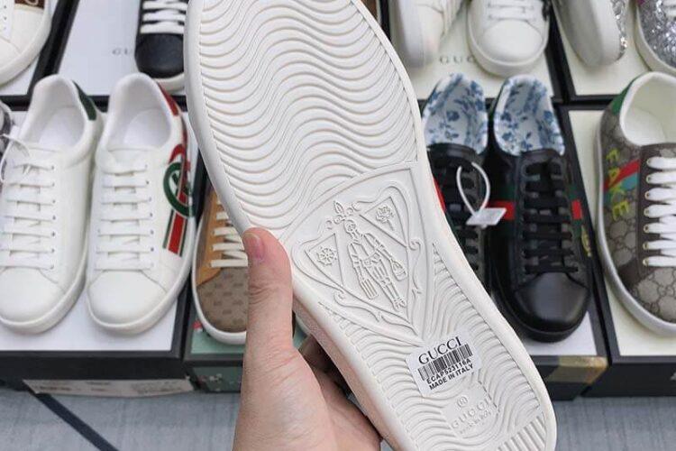 Giày Gucci Ace Signature Black Đen Full Siêu Cấp TT