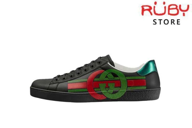 Giày Gucci GG Ace Black Green Red Siêu Cấp TT