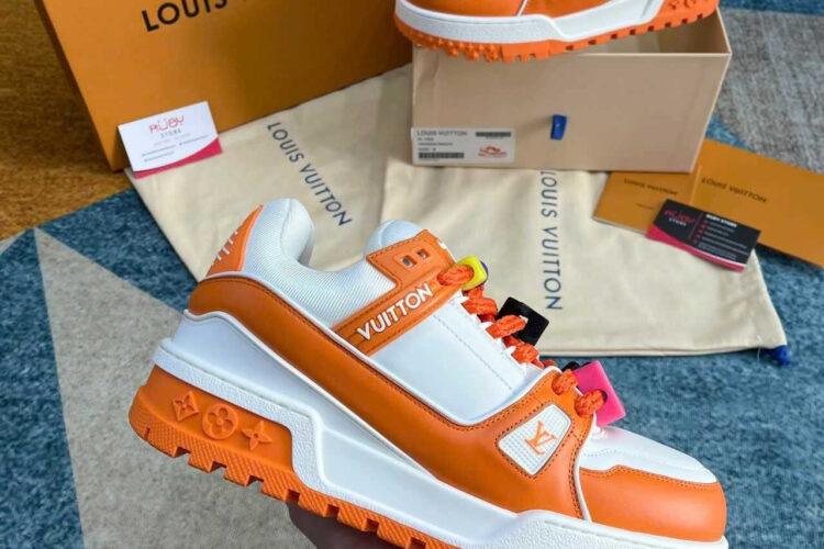 Giày Louis Vuitton Trainer Maxi Orange Cam