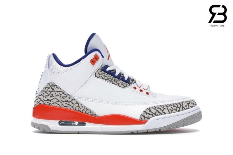 Giày Jordan 3 Knicks Đỏ Xanh Dương Rep 1 1