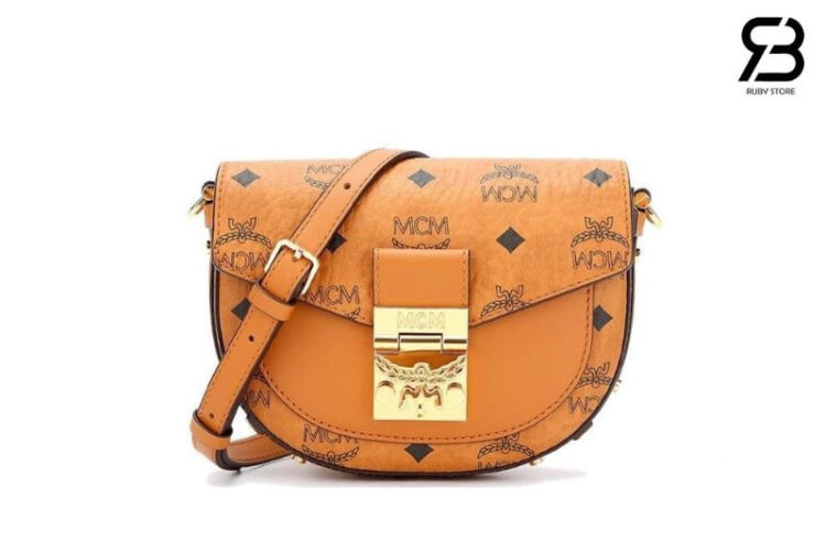 Túi Mini Tracy Round Crossbody in Visetos Nâu