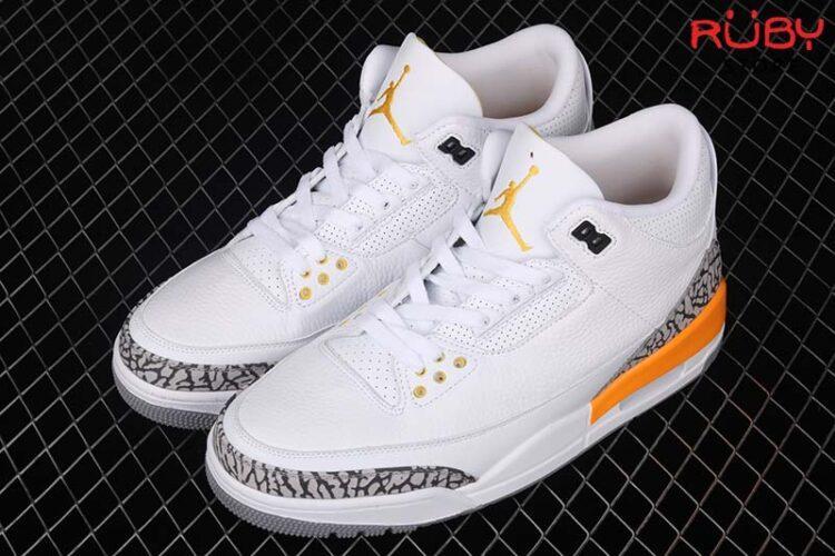 Giày Jordan 3 Laser Orange Trắng Vàng Siêu Cấp TT