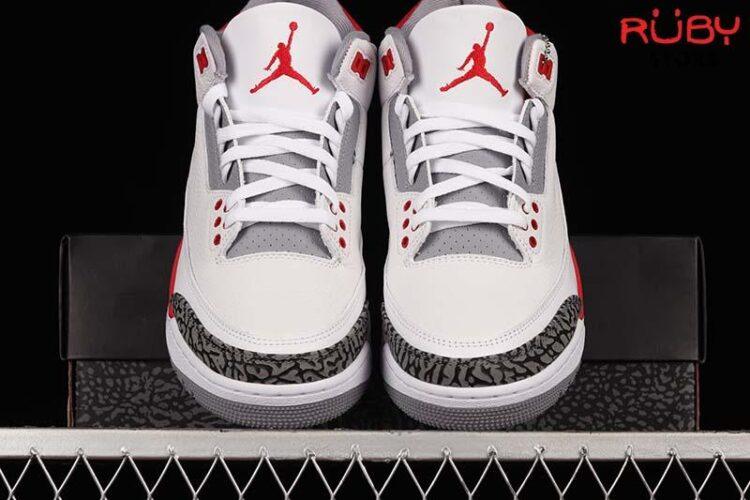 Giày Jordan 3 Fire Red (2022) Trắng Đỏ Siêu Cấp TT