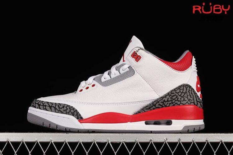 Giày Jordan 3 Fire Red (2022) Trắng Đỏ Siêu Cấp TT