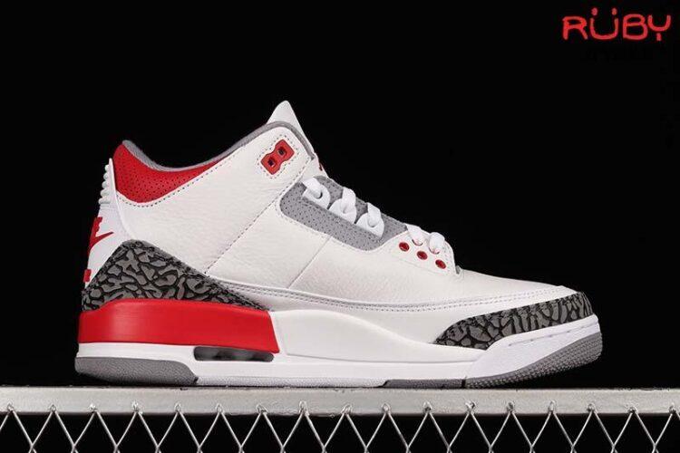 Giày Jordan 3 Fire Red (2022) Trắng Đỏ Siêu Cấp TT