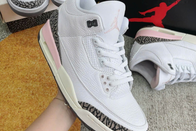 Hình ảnh thực tế phiên bản Jordan 3 nâu hồng Rep 1 1 tại Ruby Store