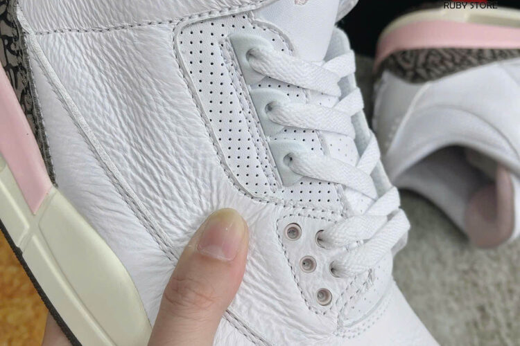 Hình ảnh thực tế phiên bản Jordan 3 nâu hồng Rep 1 1 tại Ruby Store