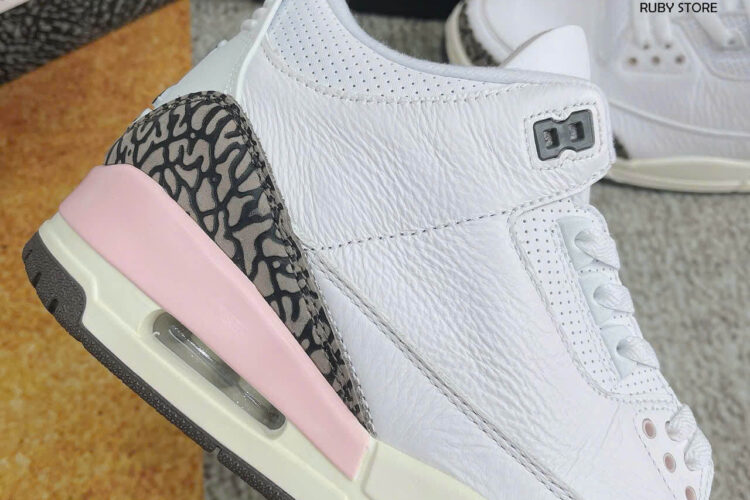 Hình ảnh thực tế phiên bản Jordan 3 nâu hồng Rep 1 1 tại Ruby Store