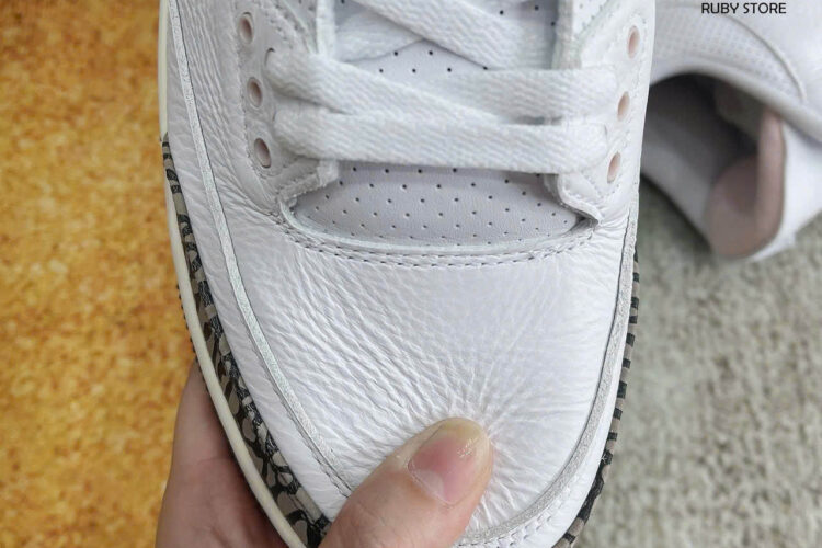 Hình ảnh thực tế phiên bản Jordan 3 nâu hồng Rep 1 1 tại Ruby Store