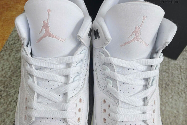 Hình ảnh thực tế phiên bản Jordan 3 nâu hồng Rep 1 1 tại Ruby Store